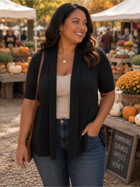 Black Wrap Sweater